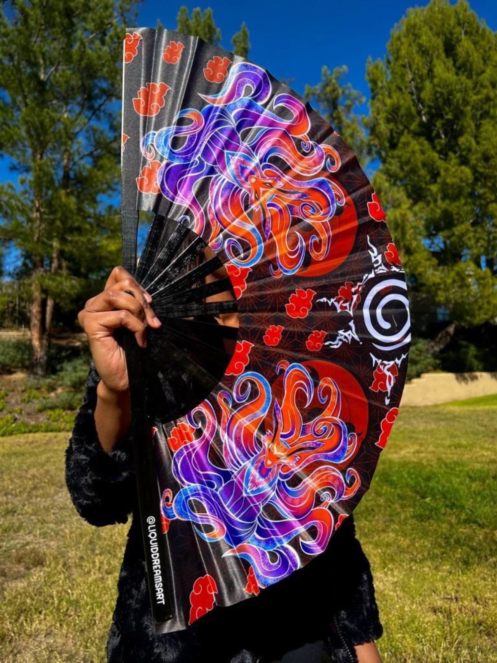 Handheld Folding Rave Fan - Picture 2 of 8